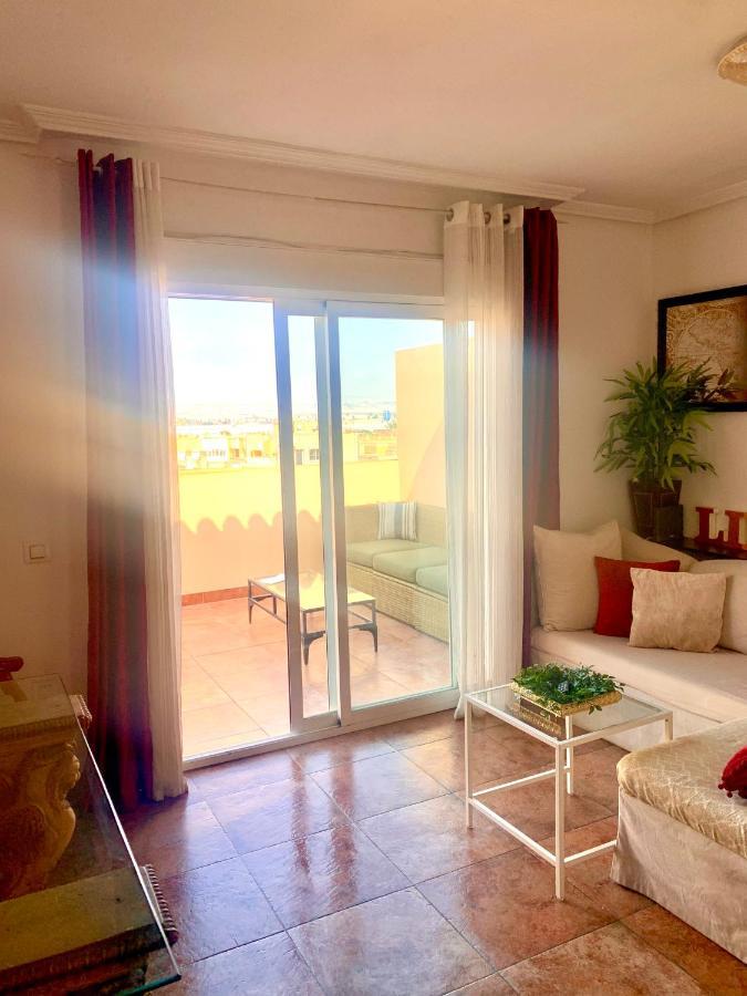 Atico Deluxe Entre Centro Y Playa Salinas Con Terraza, Wifi, Piscina Climatizada, Gym, Sauna Y Garaje -Smart Tv Roquetas de Mar Buitenkant foto